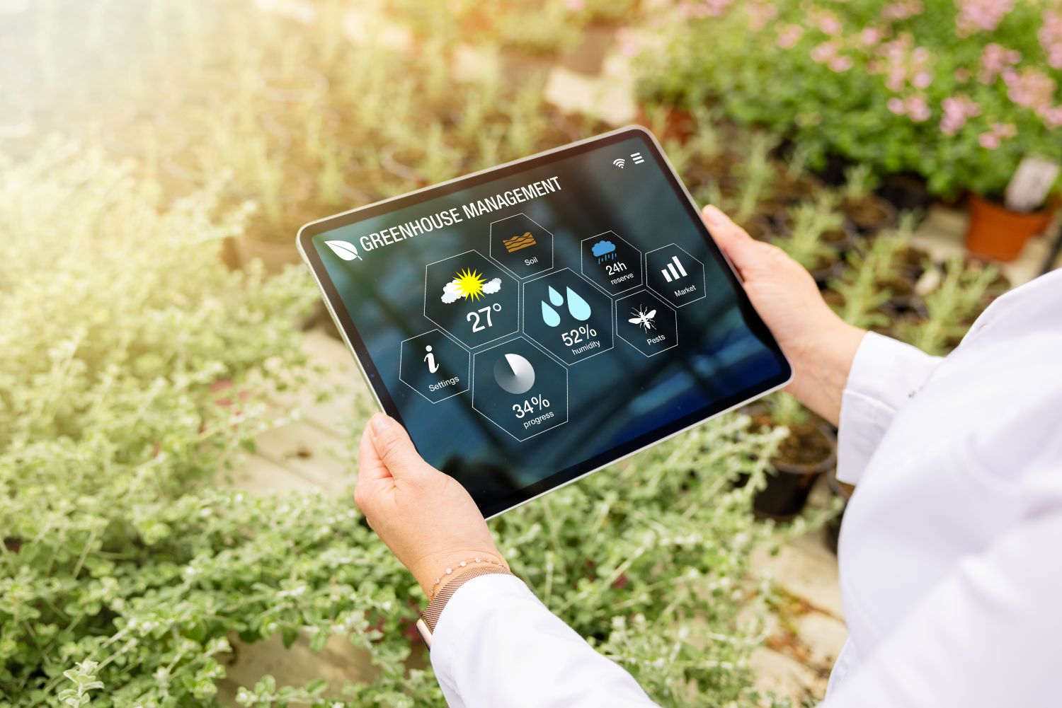Digital horticulture platform being used in a nursery